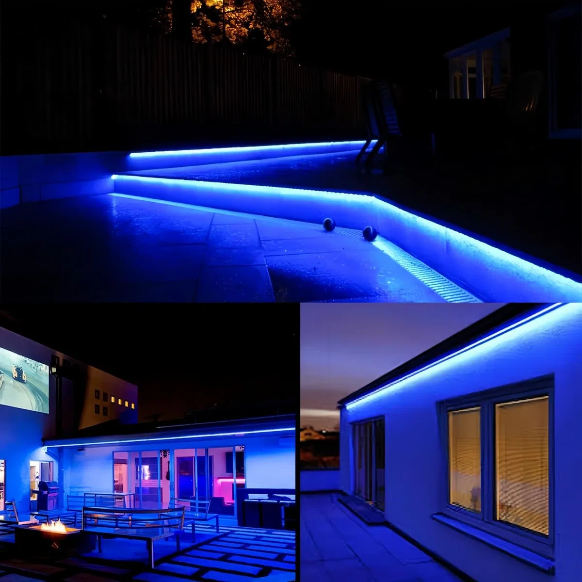 Strisce LED SMD5050 60 LED/M 220 V IP65 impermeabile con spina onssi LED 3M blu