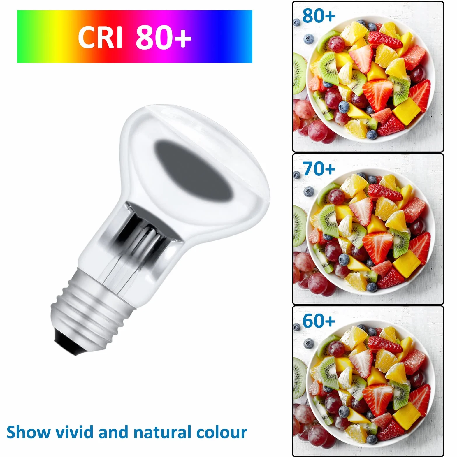 SCNNC Lampadina Riflettore E27 R63 AC220-240V Dimmerabile, 550LM Bianco Caldo 2700K Lampadina Faretto R63 E27 Lampadine per Lampada Lava, Plafoniera, Lampadario, Confezione da 5