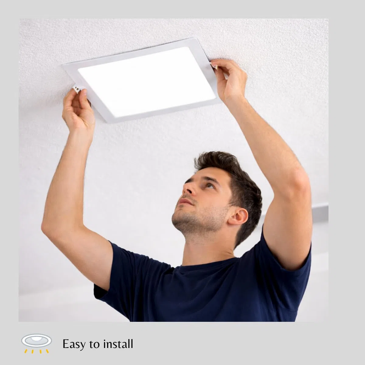 JANDEI - Faretto LED da incasso quadrato da 24W. Perfetto per casa, soggiorno, camera da letto, corridoio, ufficio. (Bianco freddo 6000K)
