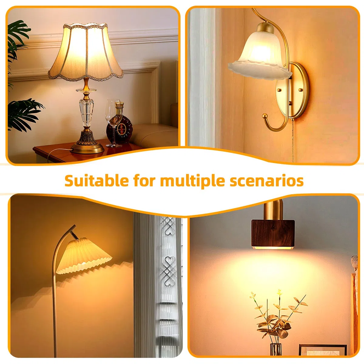 G45 E14 Lampadina 28W Dimmerabile, Bianco Caldo 2700K, 370LM, Lampadine Transparente Golf G45 con Attacco E14 per Lampadari, Applique, Confezione da 6