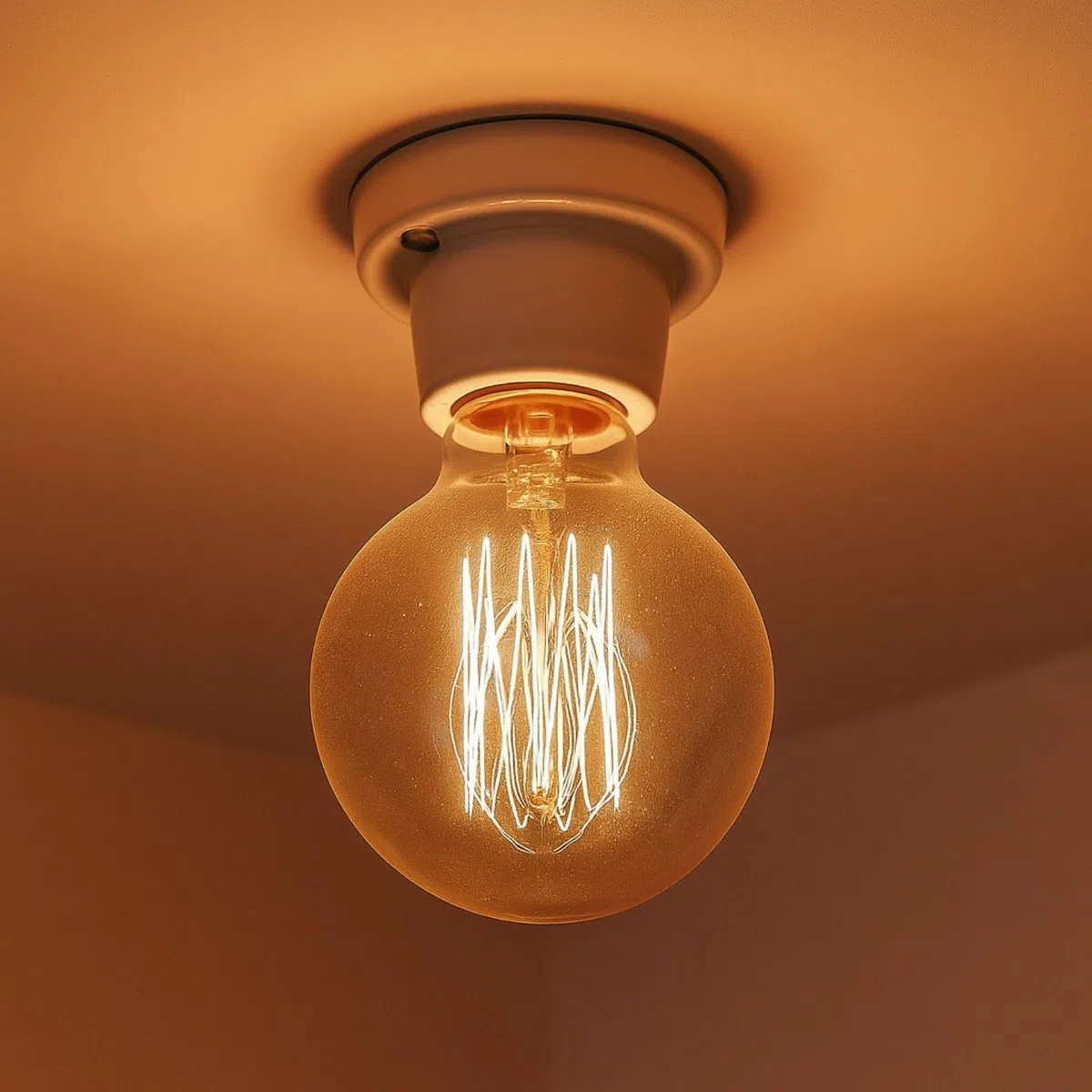 Confezione da 2, lampada da superficie in porcellana E27, smalto bianco