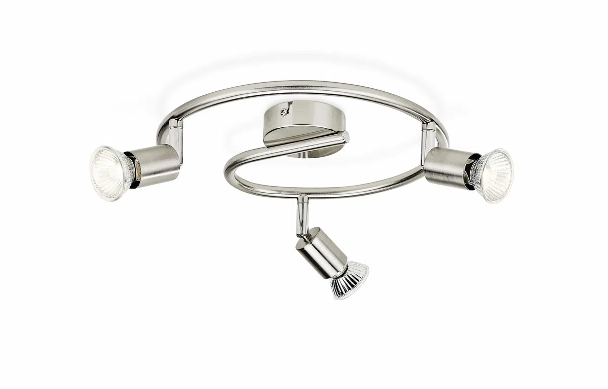 PHILIPS LAMPADA DA SOFFITTO LIMBALI FARETTO 3 LUCI NICKEL IN METALLO SPIRALE ORIENTABILI SENZA LAMPADINA NICKEL 5030317E7