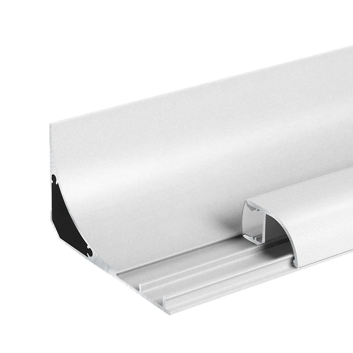 Listello per battiscopa per interni, copertura multiuso per pavimento/parete, 11 m, kit di sistema di illuminazione a soffitto senza barra LED