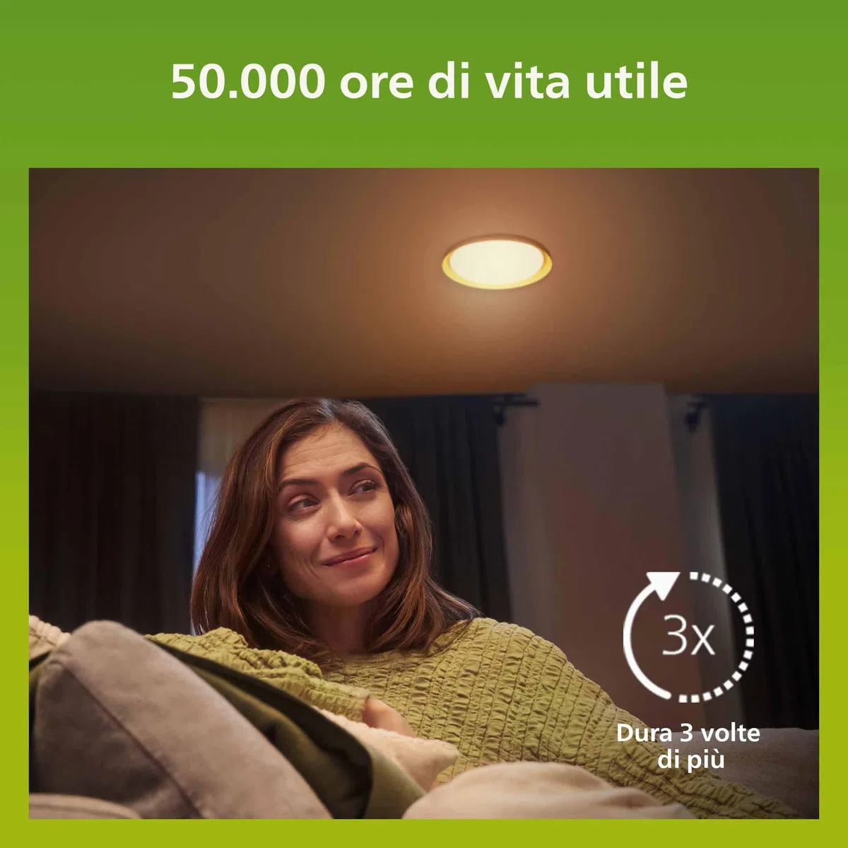 Philips Ultra Efficient - Ultra energy saving lights, E27 LED light source, 60W, A60, warm white, pack of 3, clear