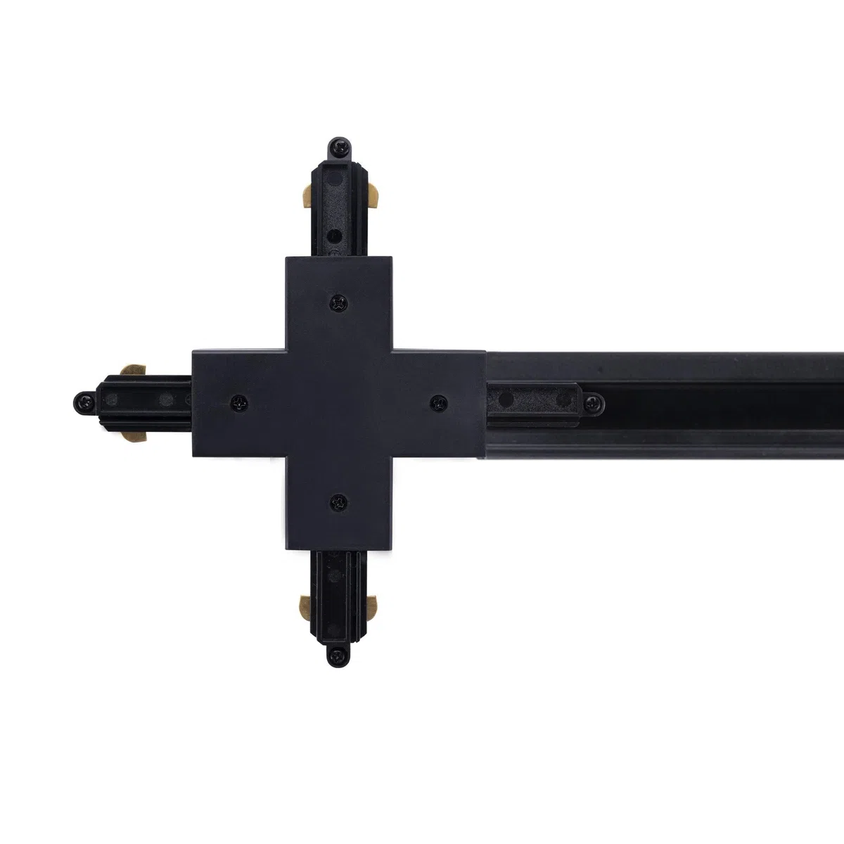 Ledvion - Connettore a X, Binario Monofase, Nero, Plafoniera led soffitto, lampadario cucina, faretti led, plafoniera moderna
