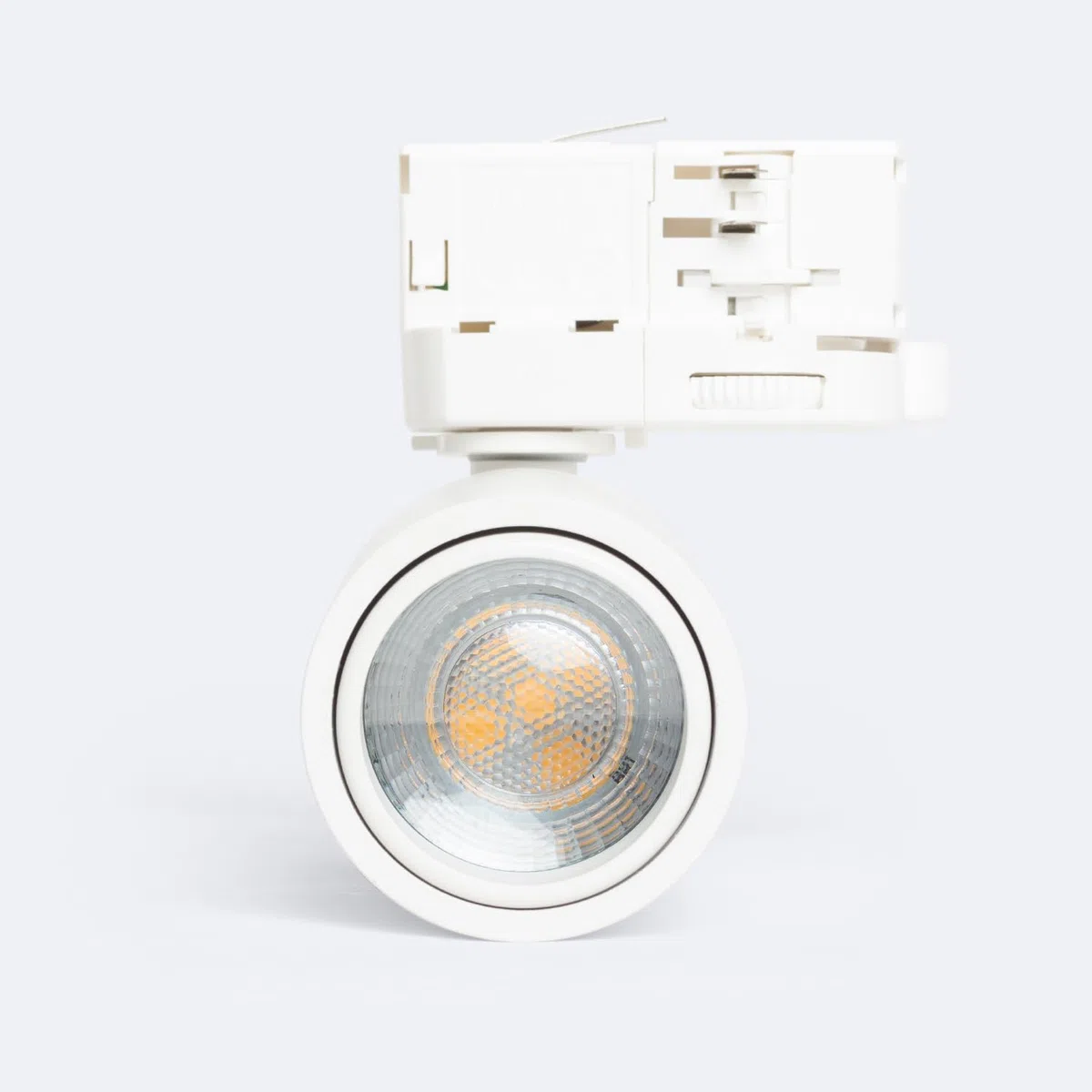 LEDKIA LIGHTING Faretto Portalampada Binario Trifase Agata Multiangolo 10-50º per Lampadine GU10 Bianco GU10