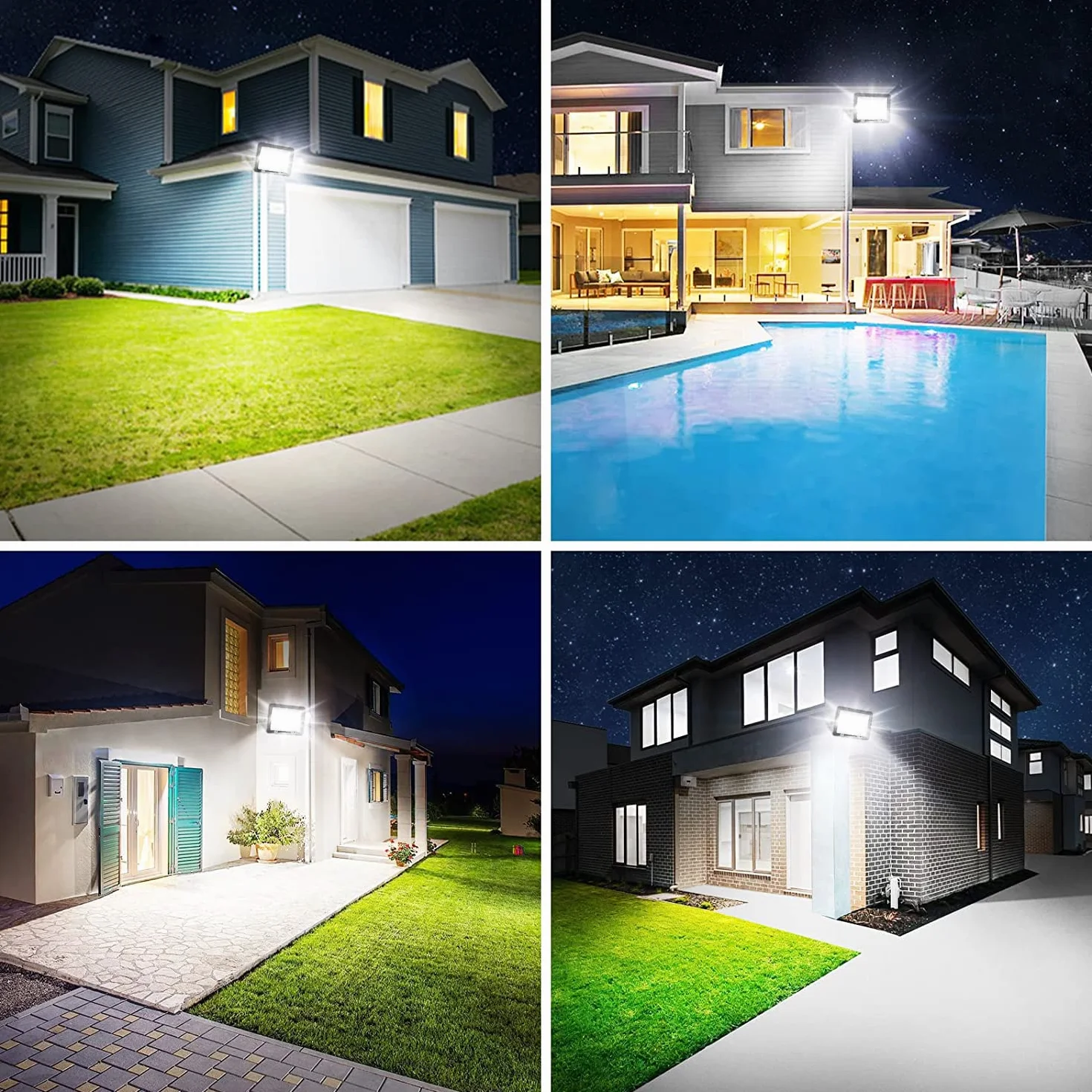 Faretto LED da Esterno 50W, Faro LED Esterno IP67 Impermeabile, 5000LM 7000K Super Luminoso Bianco Freddo Luce di Sicurezza per Giardino, Garage, Cortile, Terrazza, Patio