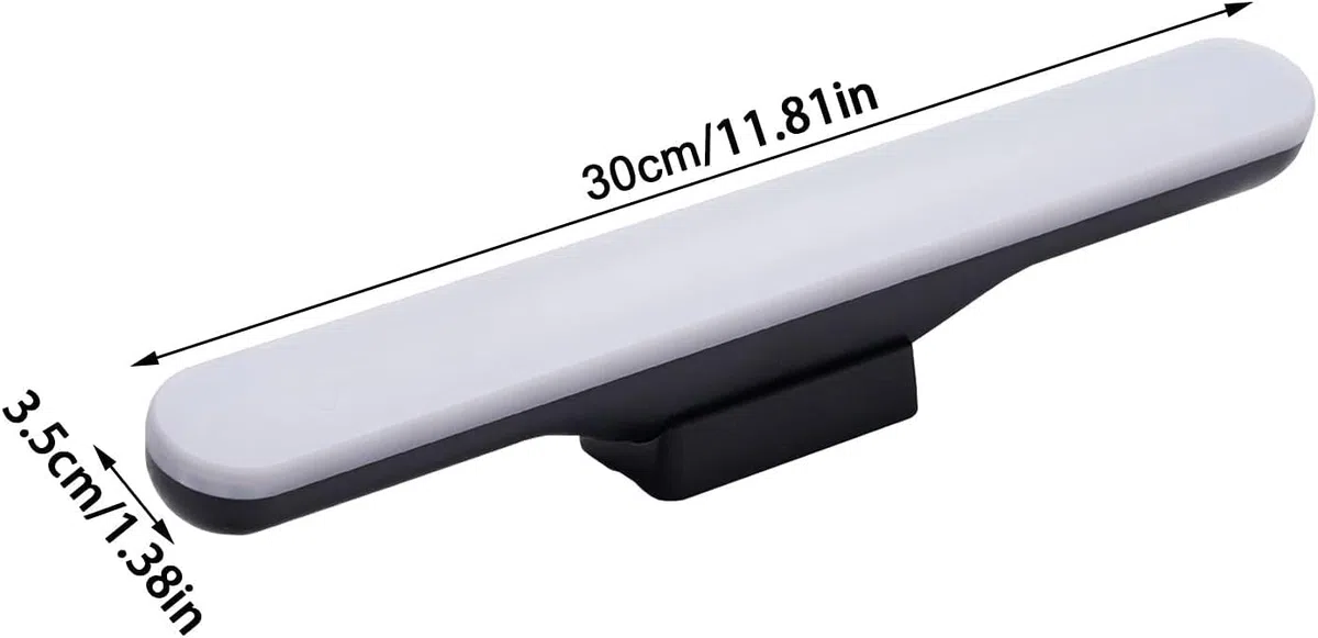 Luci da trucco senza fili, portatile, a LED, luce anteriore, per bagno, trucco, illuminazione frontale a LED, in acrilico, ricaricabile tramite USB, per tavolo da toeletta, bagno (senza specchio
