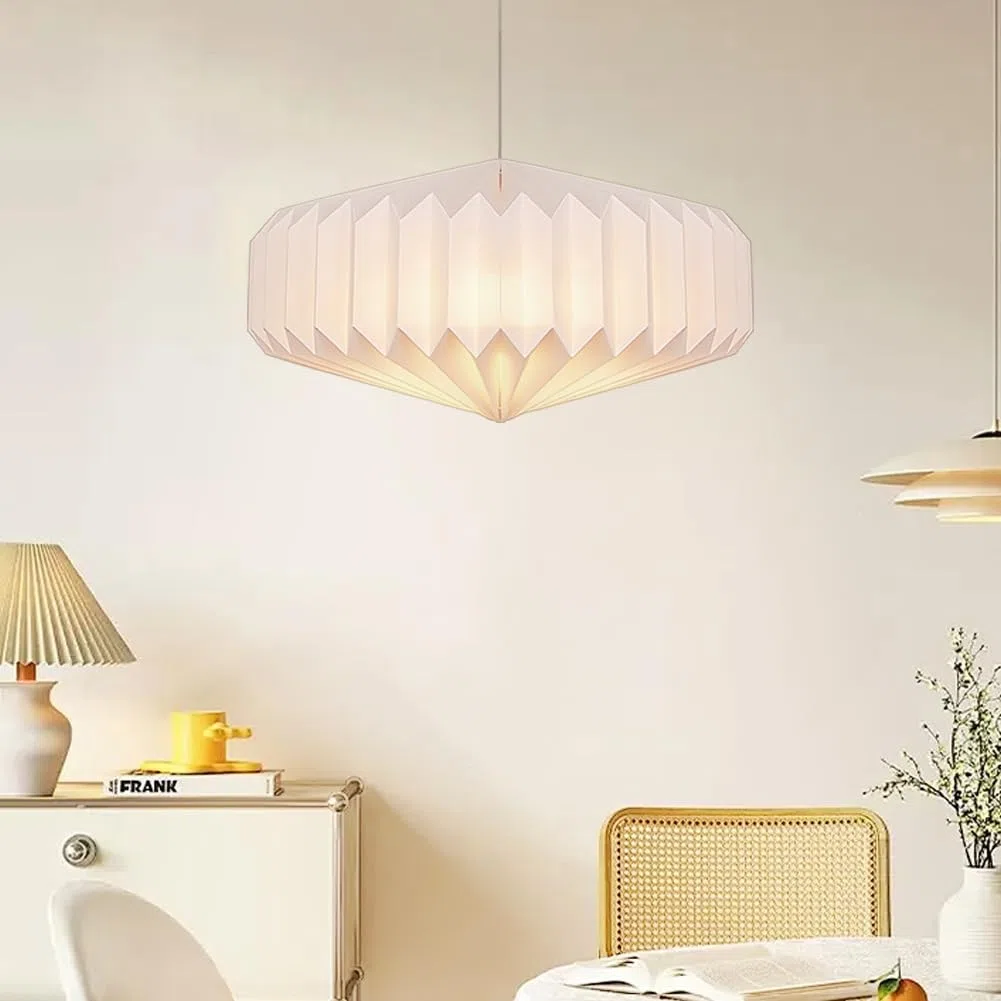 Origami - Paralume di carta di design, pieghevole, decorazione artistica, decorazione nordica, in carta creativa, per lampada da soffitto, per camera da letto, soggiorno, sala da pranzo