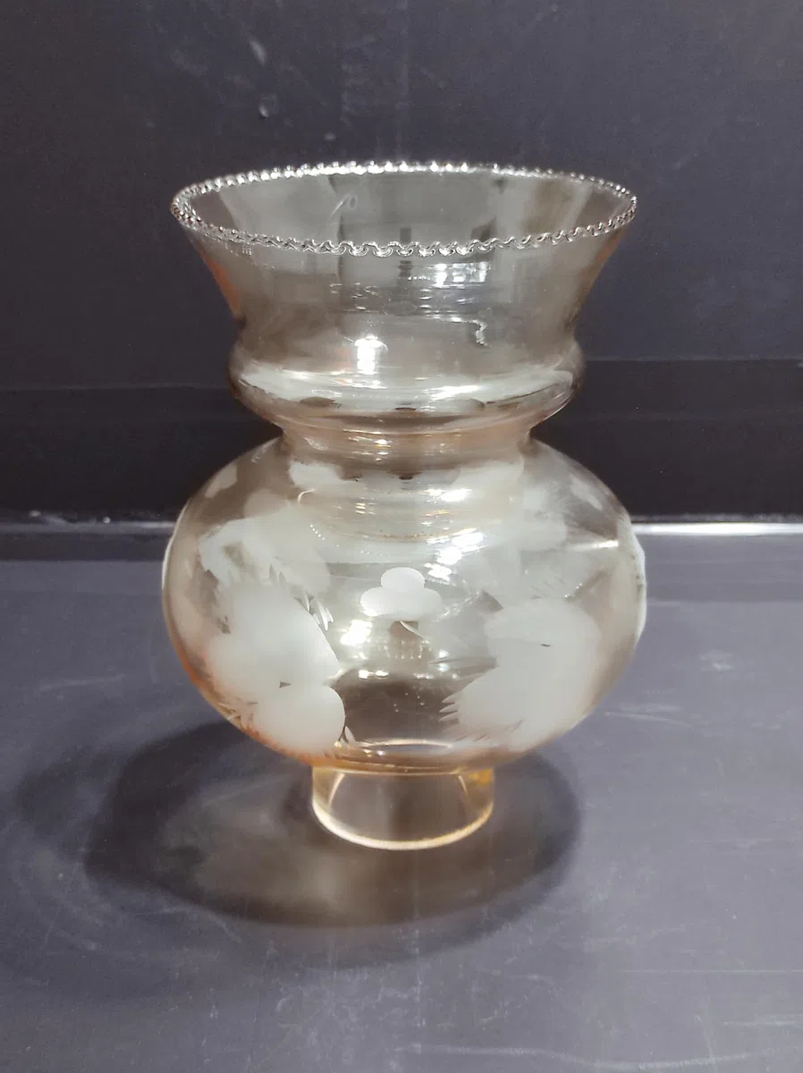 Boccia di vetro (348) per Lampadario Lume Lampada Paralume Glass Bowl Ø Foro 5,5 cm