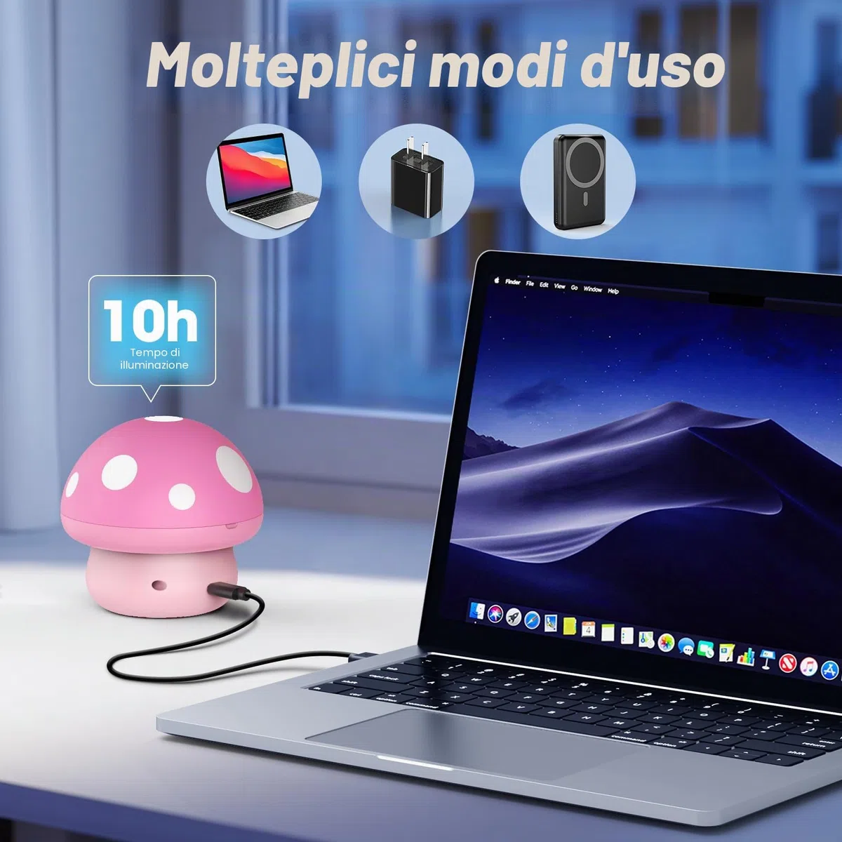 Unicorno Luce Notturna, Proiettore Stelle Soffitto Natale Regali per Bambini 2-8 Anni, Lampada Notturna Unicorno, Regalo Giocattoli 3-9 Anni, Cameretta