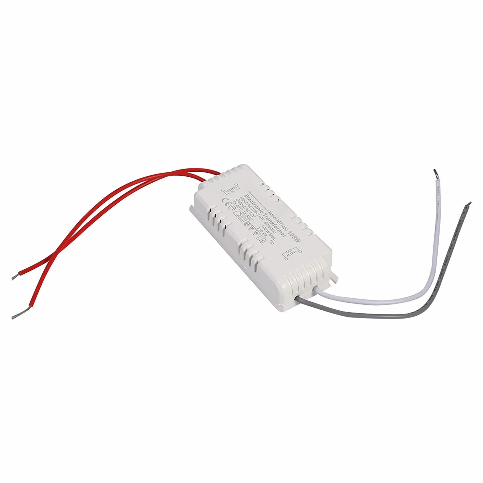 Lampada Alogena 12V Driver per Lampadina Alimentatore Trasformatore Elettronico Guscio in Plastica 105W Max con Tensione di Ingresso AC220-240V per Luci Al Quarzo 12V