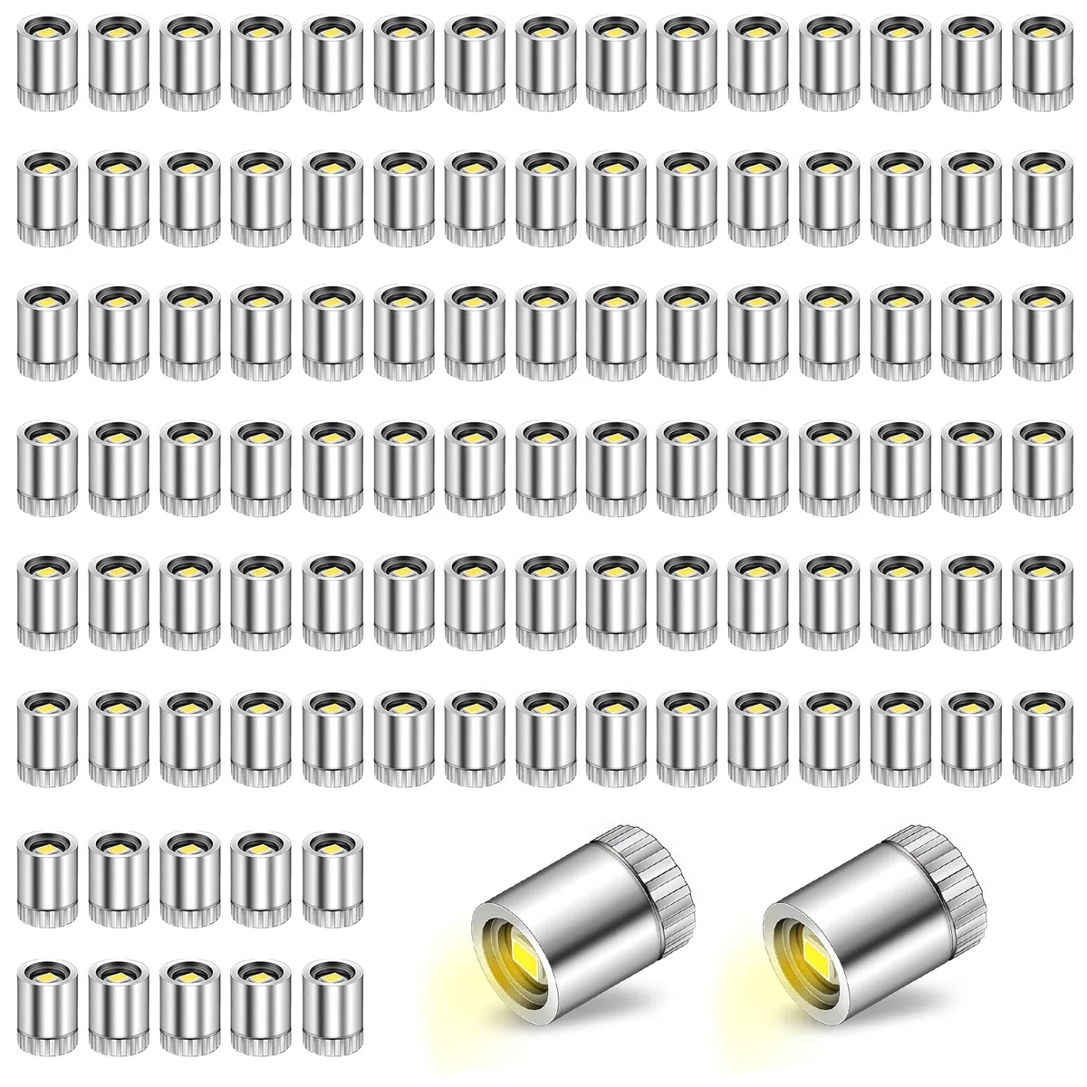 100 mini luci a LED per casa delle bambole, mini lampada a LED, piccole luci a LED, mini luci a LED, mini luci per fai da te, luci in miniatura per vetrine, giocattoli (bianco caldo)