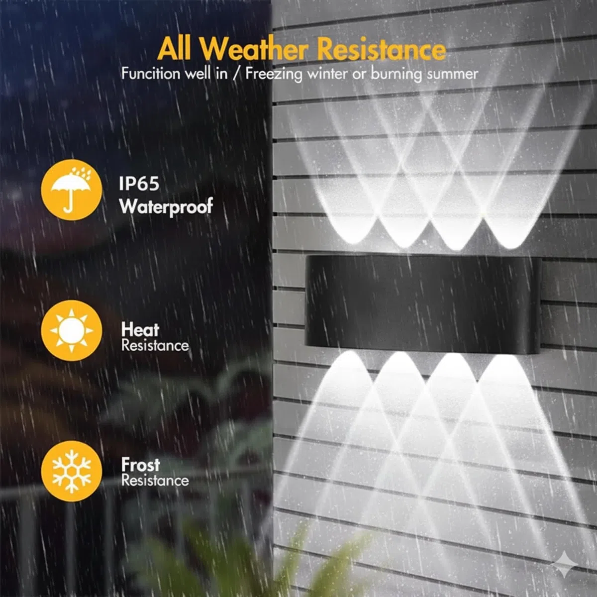Applique LED da Parete 10W, Lampada da parete IP65 Impermeabile per Esterno e Interno, Design Moderno per Decorazioni Casa e Giardino (6000K)