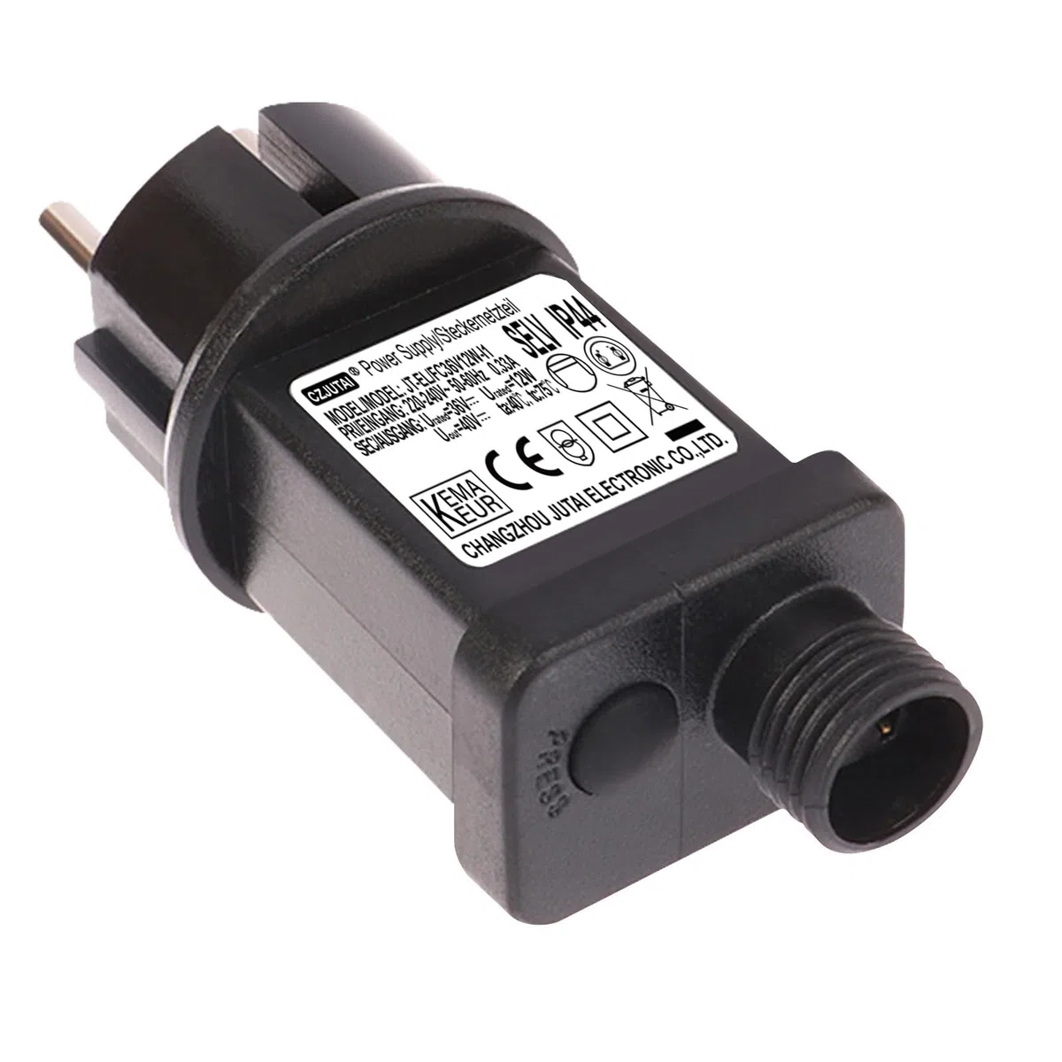 Alimentatore LED da 36 V 12 W – CZJUTAI JT-EL/FC36V12 W trasformatore LED CZJUTAI IP44 – Alimentazione affidabile per illuminazione Noël con presa europea (Socle à vis – Modalità commuté –