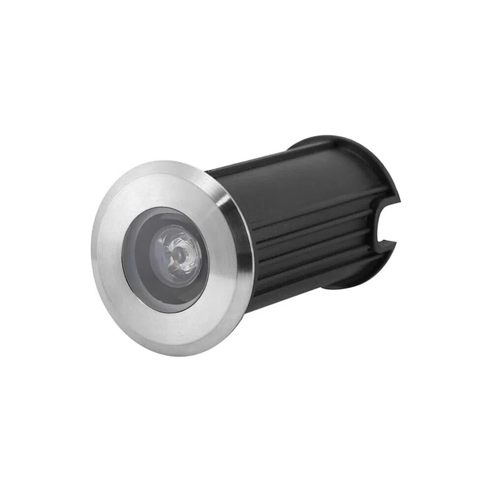 Faretto LED segnapasso calpestabile Interrato IP68 1W 12V 90lm per esterni bordo piscina giardino vialetti (Luce fredda 6500K)