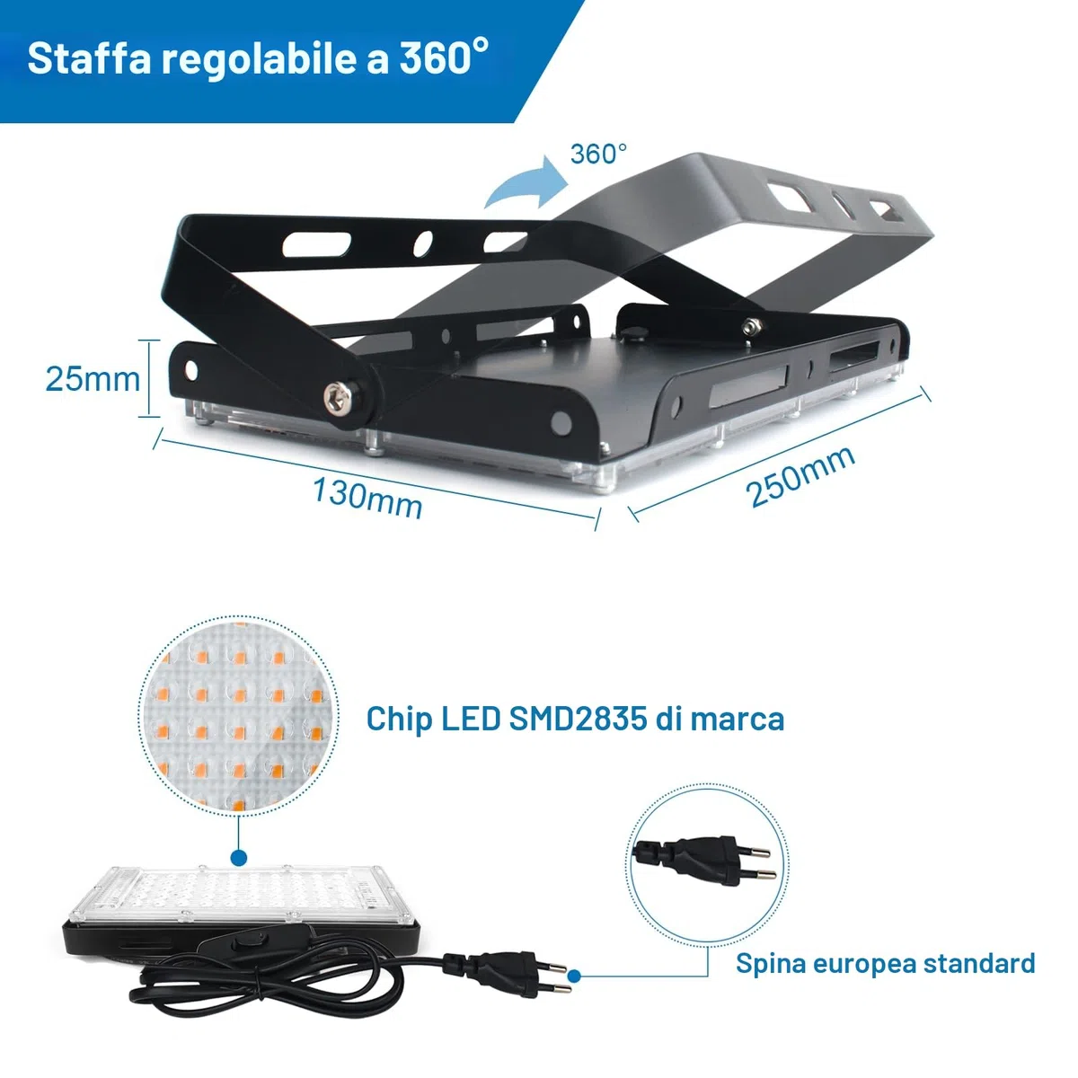 CREATESTAR 100W Faretto LED da Esterno, Faro LED da Esterno 10000Lm Super Luminosa, 3000K Bianco Caldo Faretti led, IP65 Impermeabile Luce di Sicurezza per Garage, Cortile, Giardino