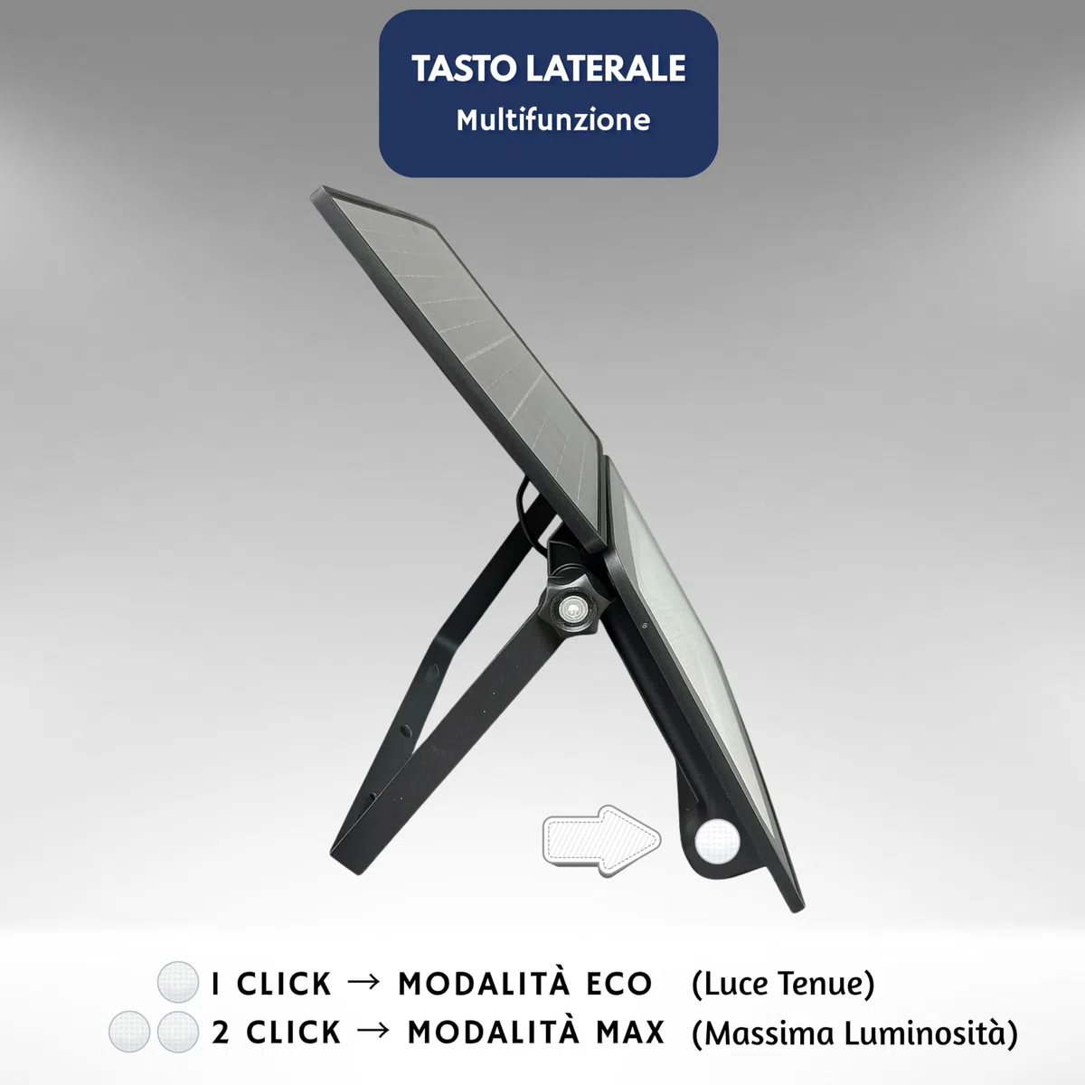 YASTA Faro Solare da Esterno 400W - Lampada LED con Pannello Solare Pieghevole, Sensore Crepuscolare, 170 LED Alta Luminosità 6500K, Impermeabile IP67 - Ideale per Illuminazione Giardino e Pareti