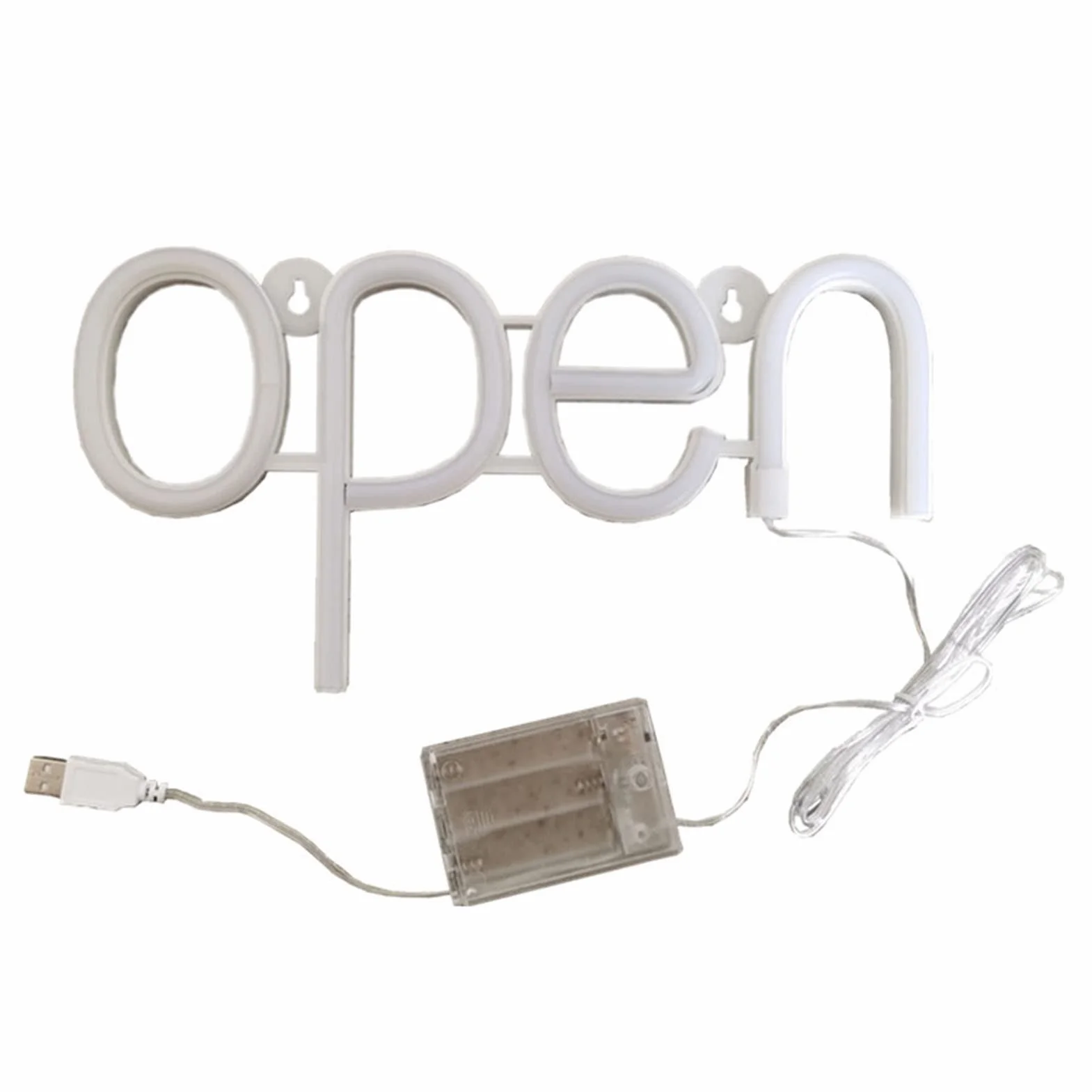 LED Neon OPEN Sign Hanging Door OPEN Light Box Lampada da Modellazione a LED Mini Lavagna Luminosa Aperta in Miniatura per Negozio Esterno e Ingresso