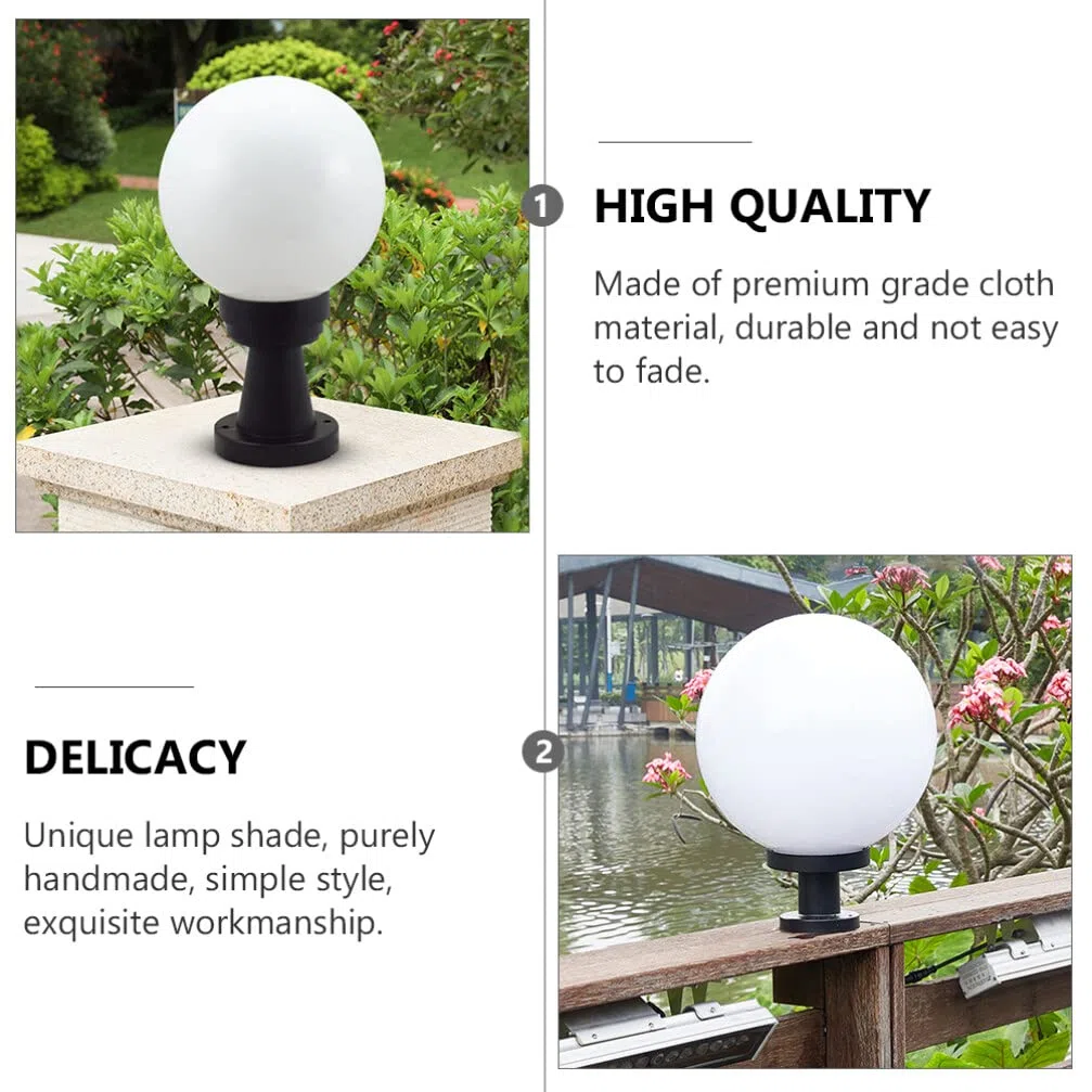 Housoutil Acrilico Globo Lampada Ombra 20 Centimetri Sfera Rotonda Paralume Sfera Ombra Palo Della Lampada Ombra Di Plastica Globo Di Luce Lampadine Copre Apparecchi Di Illuminazione