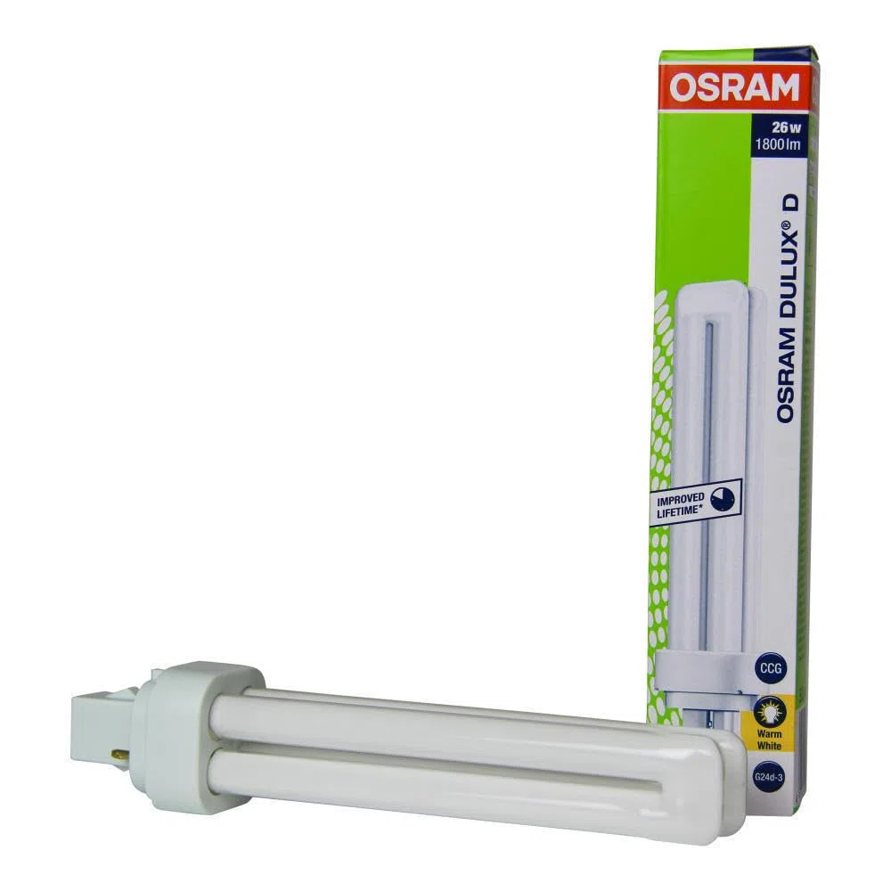 OSRAM Lampada fluorescente compatta Dulux D, 26 Watt, G24d-3 VE = 1
