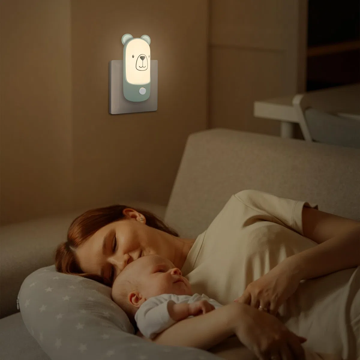 Wetry Luce Notturna Bambini da Presa con Interruttore Articoli Nanna Neonati Accessori Utili Regalo Bimba 1 Anno