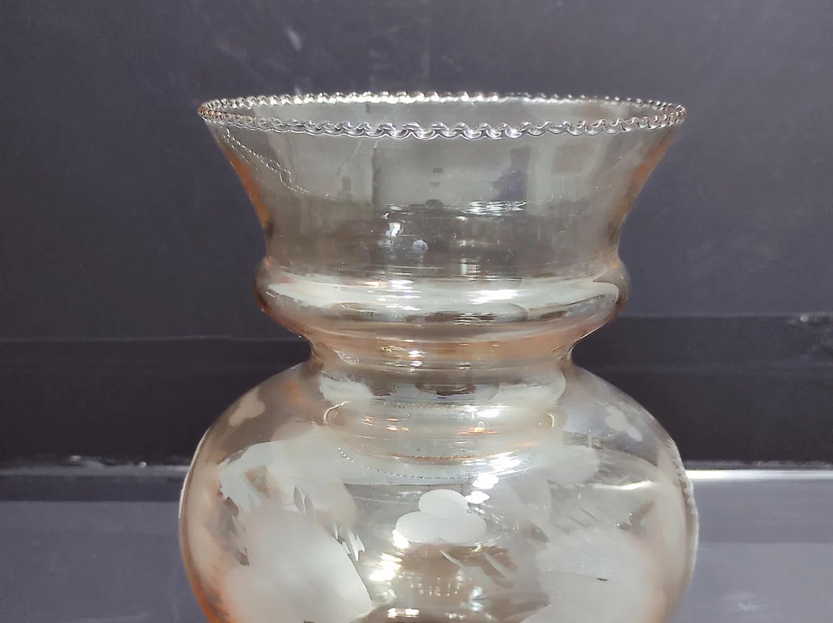 Boccia di vetro (348) per Lampadario Lume Lampada Paralume Glass Bowl Ø Foro 5,5 cm