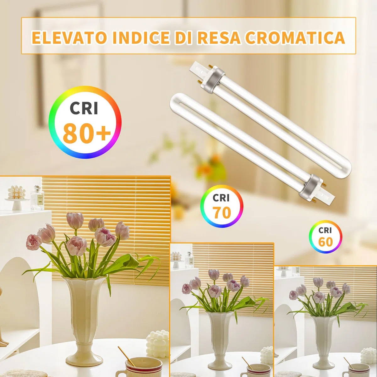 Lampada Fluorescente Compatta G23 2pin 11W, Bianco Caldo 2700K, Lampade a Risparmio Energetico CFL G23, Tubo a Forma di U, Applicabile a Soggiorno, Camera da Letto, Corridoio, Non Dimmerabile, 2 pezzi