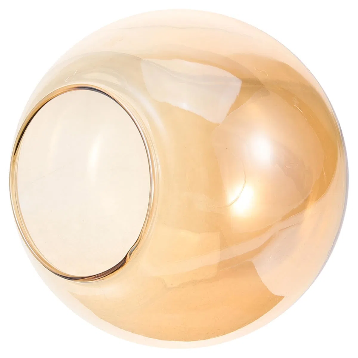 SHINEOFI Paralume Vetro Sfera Ambra 150 MM Diametro Foro 70 MM per Lampadari Ricambio Uso Interno
