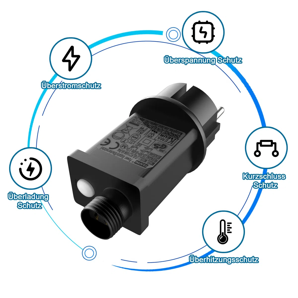 Alimentatore LED 31V 9W Etopgo 8 modalità LED trasformatore driver con funzione di memoria trasformatore per luci di Natale, luci fiabesche, reti luminose e luci a ghiacciolo