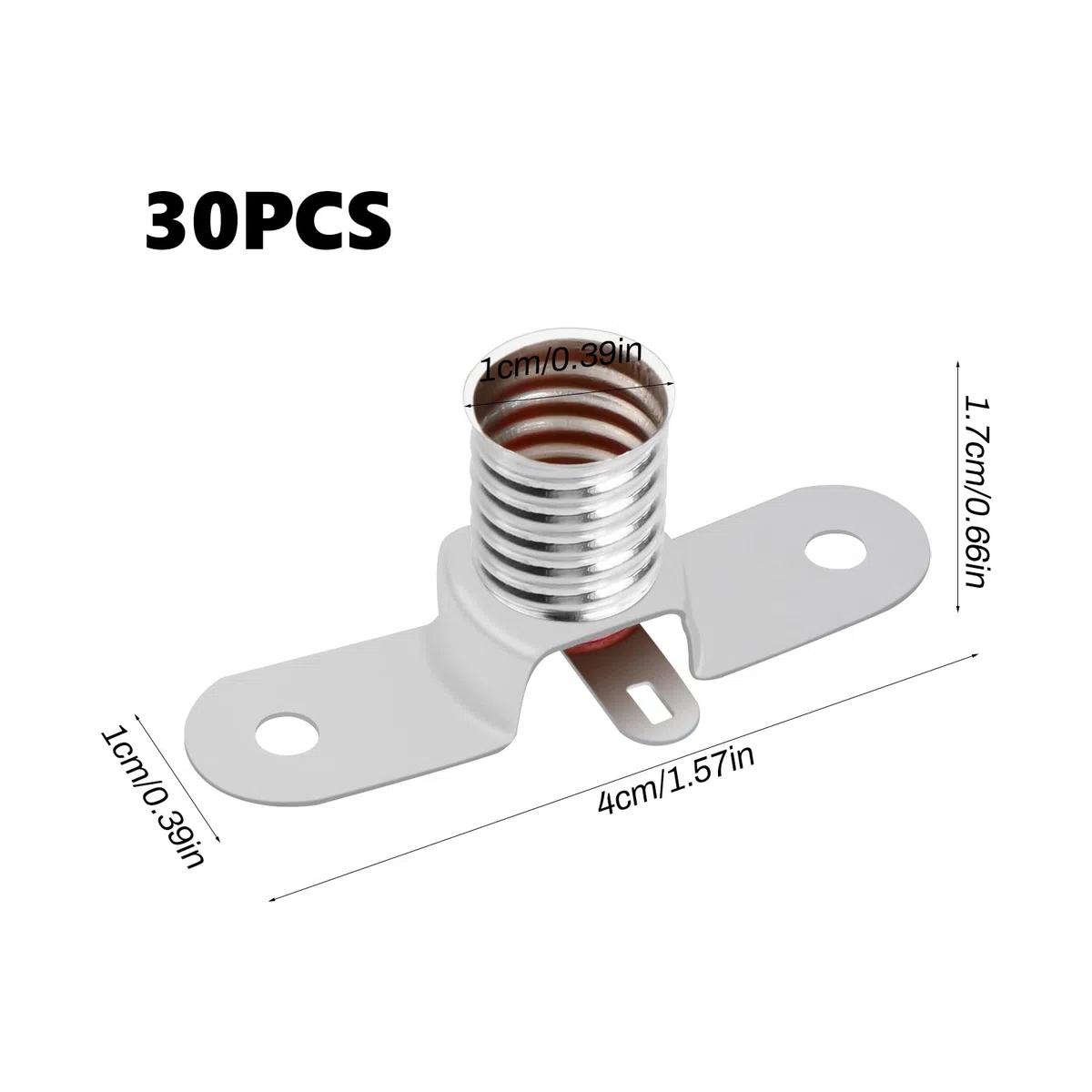 Catime 30 Pezzi E10 Base Della Lampada a Vite, Presa per Lampadine Piccole, Portalampade a LED per Scuola Home Laboratorio Accessori per Test di Circuito