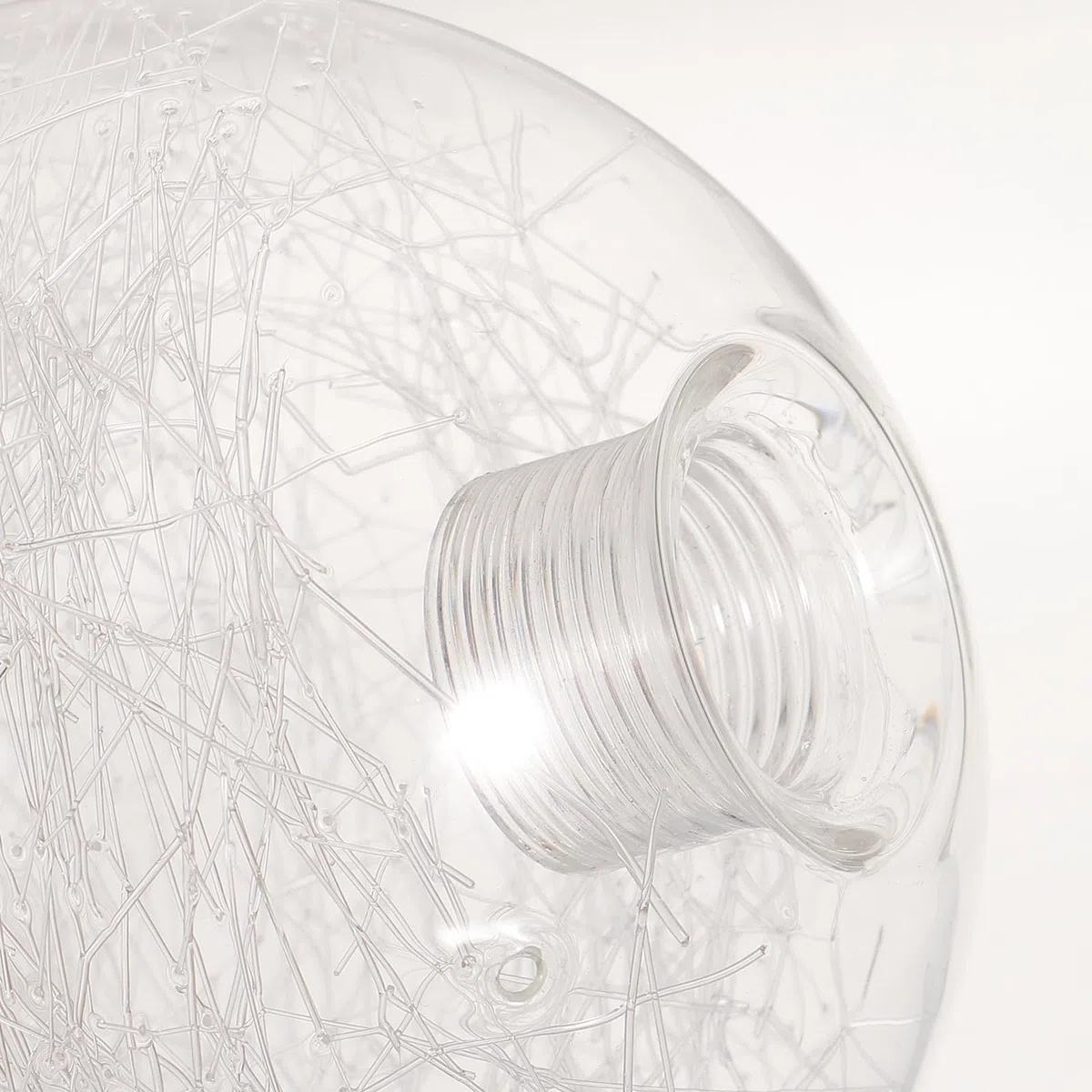 iplusmile Paralume in Vetro G9 Sfera Filettata 100Mm, Ricambio per Lampade a Sospensione da Cucina, Coprilampada Semplice per Lampadari a Soffitto