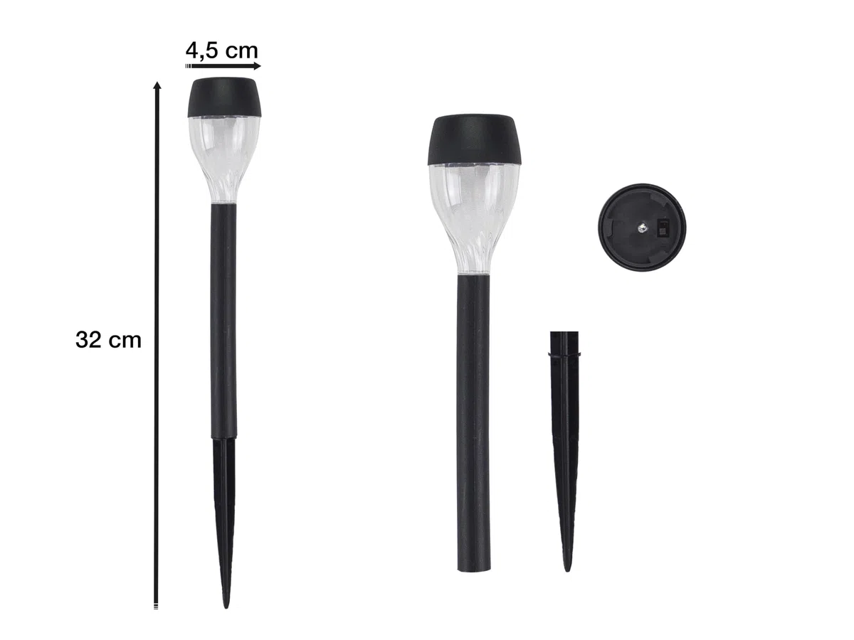 BEPER P207ILO050 Set 5 Luci Solari da Giardino, Lampade da Giardino e da Esterno con LED, Segnapassi da Esterno a Energia Solare, Lampade Solari con Picchetto, IP44, Ricarica Automatica