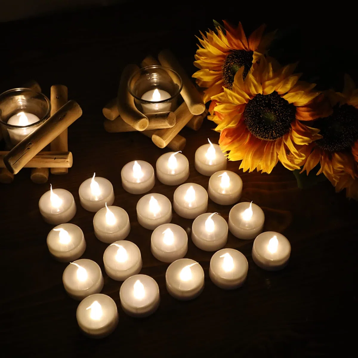 Wilrigir Candela senza fiamma, a LED, telecomandata, a batteria, con timer, realistica e luminosa, luce bianca calda, per feste di stagione e festival, confezione da 12
