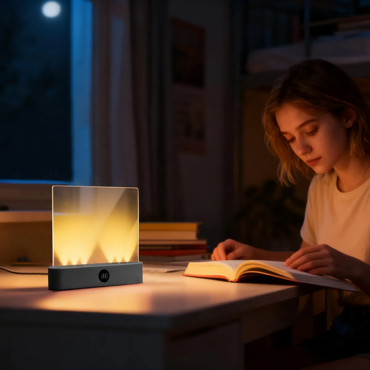 Lampada Libro Piatta, Lampada Da Lettura A LED Con Luce Notturna,Dimmerabile In 3 Colori E Lampadas Con Timer, Portatile Libro Per Leggere Notte, Per Camera Da ,biblioteca,lavoro,campeggio,viaggi