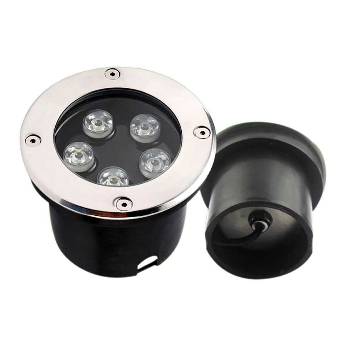 Basso voltaggio faretto da esterno ad incasso IP68 faretti da incasso a pavimento ip67 AC/DC 24V per esterni, giardini, intorno alla piscina(Warm white light,3W)