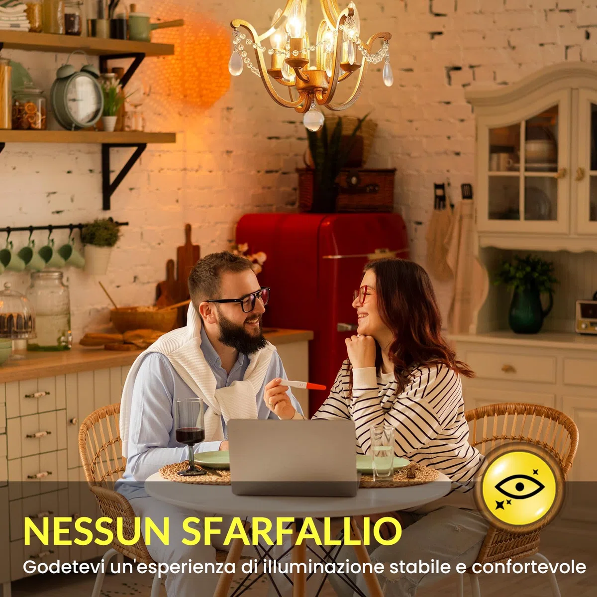 28W Lampadine a Candela E14 Dimmerabile Bianco Caldo 2700K C35 220V Lampadina a E14 a vite Edison per Lampadario, Lampadine al per Applique e Plafoniere, 10 pezzi