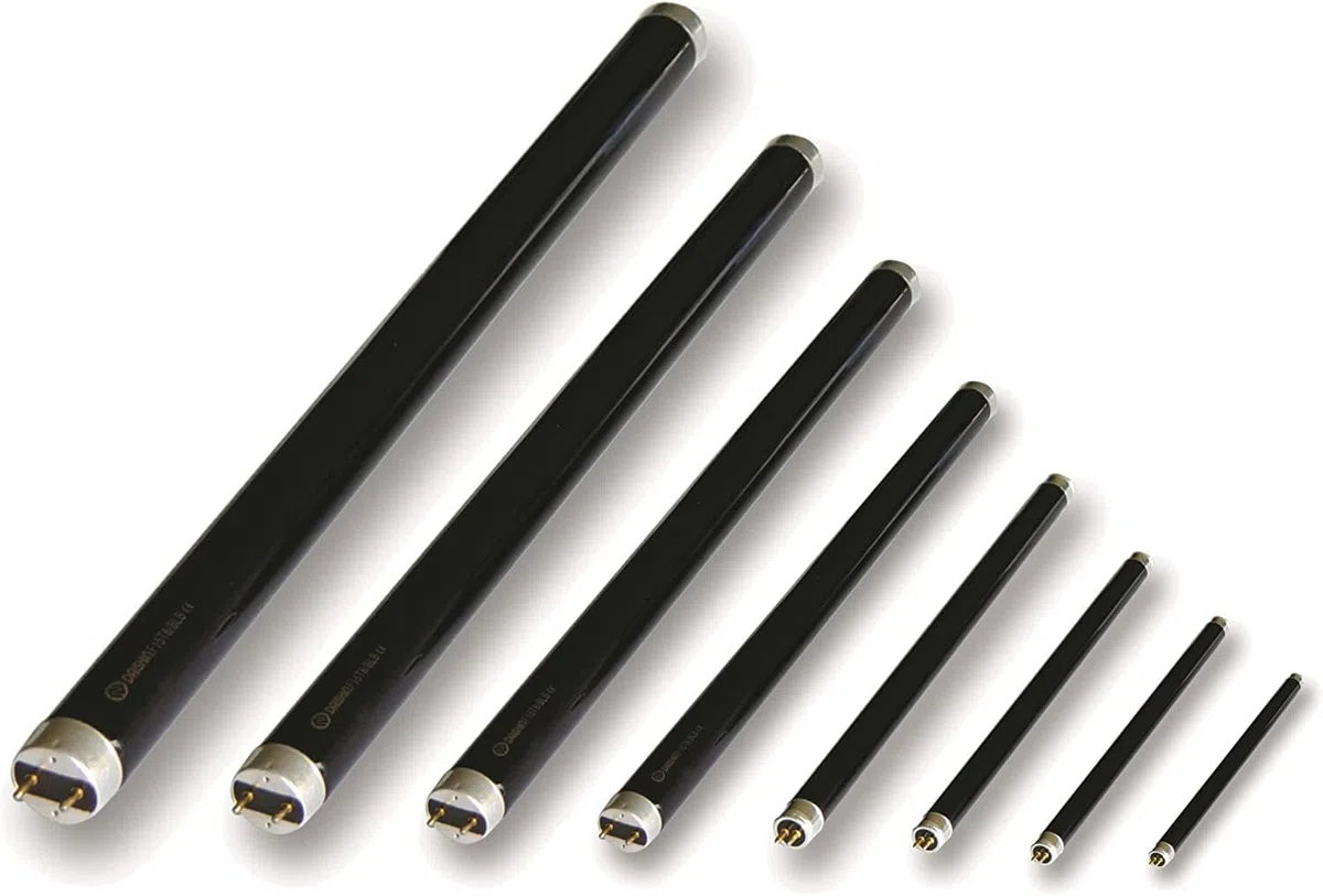 CLAR - Luce nera ultravioletta, luce da discoteca, lampada UV, lampadine di illuminazione ultravioletta, luci al neon, tubi UV fluorescenti (4 Watts T5, Pack 2)