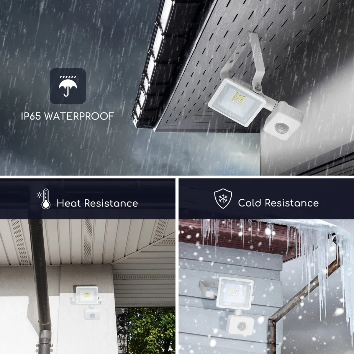 Aigostar Faretto con Sensore di Movimento,10W 900lumen Faro LED Esterno,Bianco Naturale 4000k,IP65 Impermeabile Faretti LED per Giardino, Cortile,Patio,Garage...