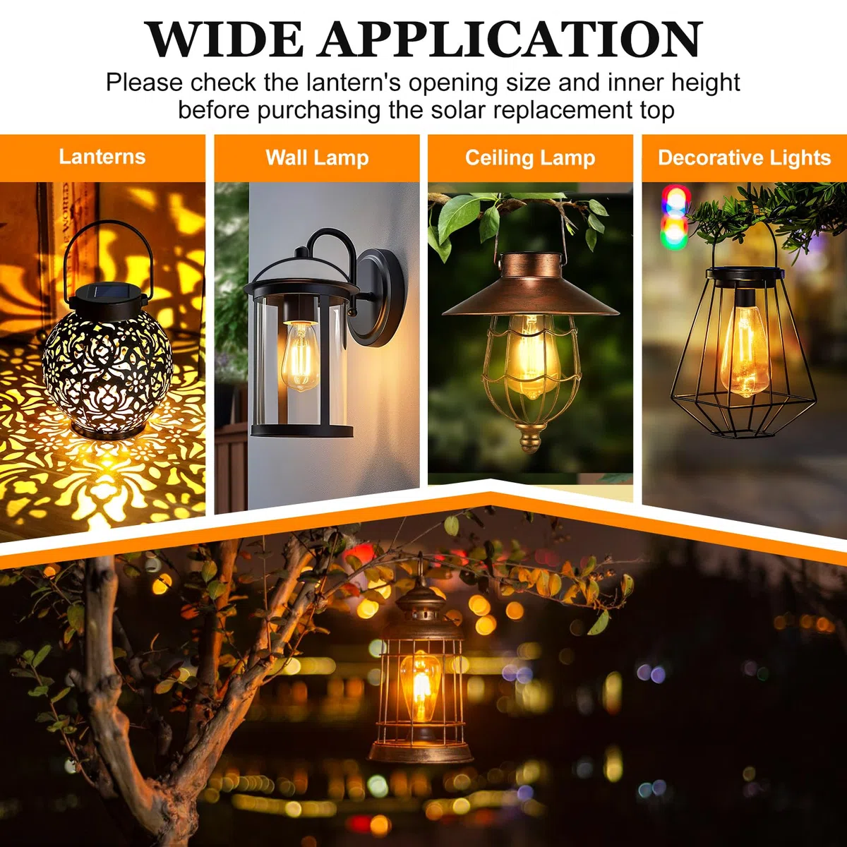 Sostituzione della Luce Solare Top 8 cm, Lampadine Trasparenti per Esterni a Outdoor, Lampadina Impermeabile per Giardino Esterno, da 1.2 V 600 mAh, Adatto per Lampadari all'aperto con Ganci, 2 Pezzi