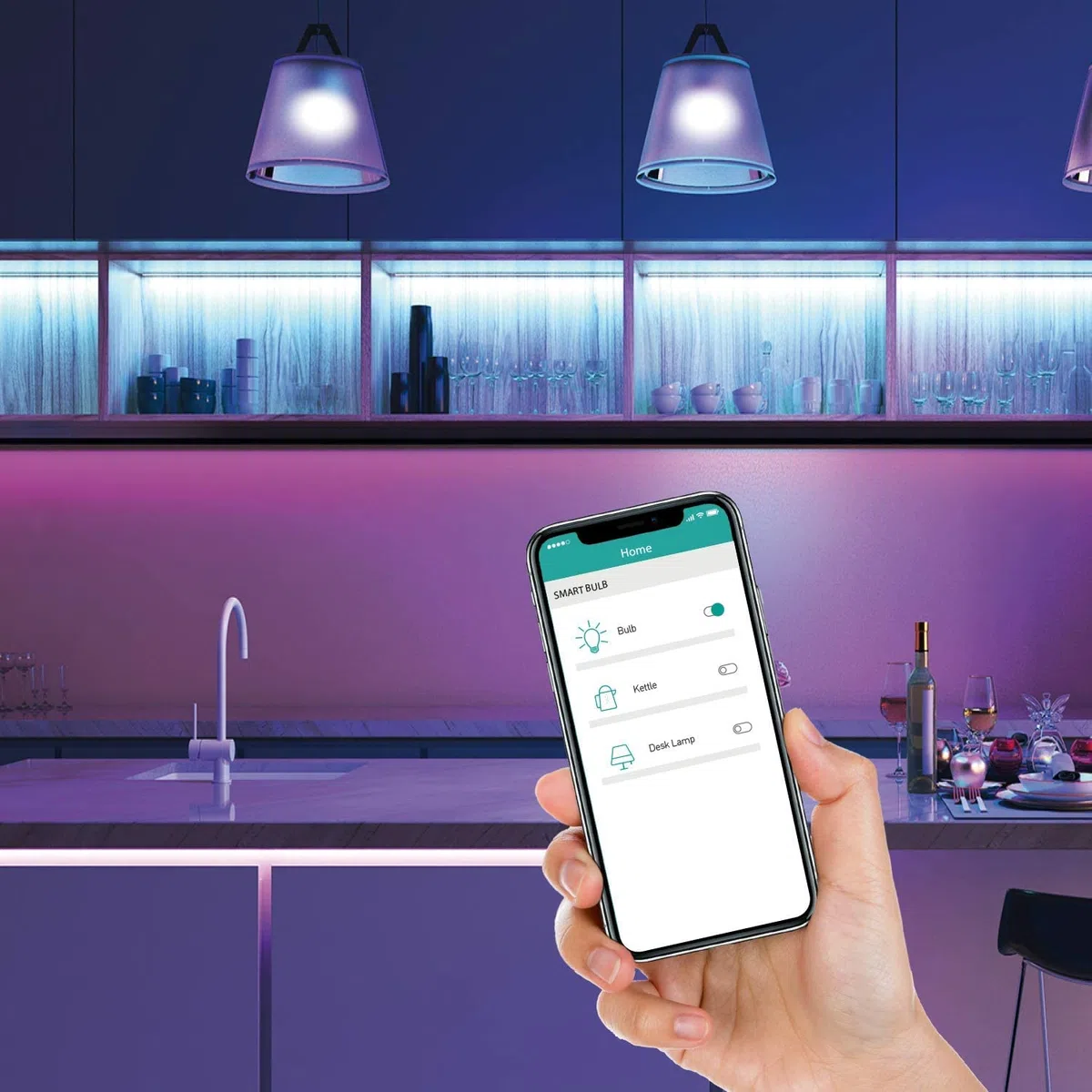 Superia Milano Lampadina SMART RGB + Bianco regolabile (2700K - 6500K) dimmerabile, Wi-Fi, Compatibile con Google Home, Alexa, E27, 11W, 1050lm, 2 Pezzi, KCCT2