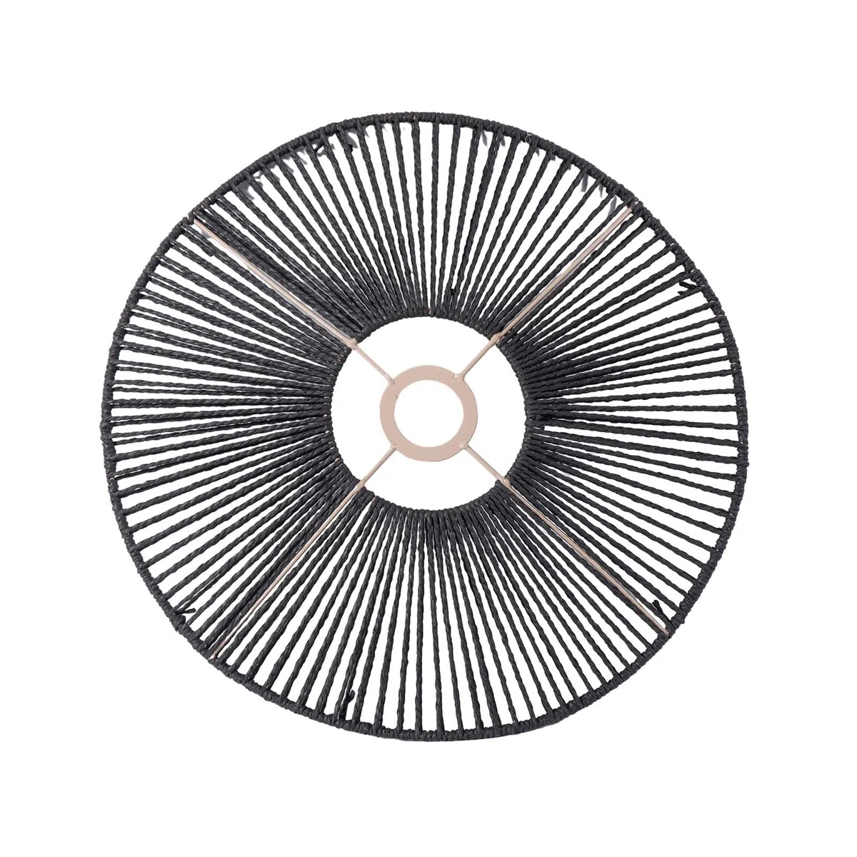 Paralume in Corda di Carta Intrecciata, Copertura per lampadario, Ornamento per Lampada da soffitto, Paralume Chiaro per la Sala da Pranzo sul, Nero
