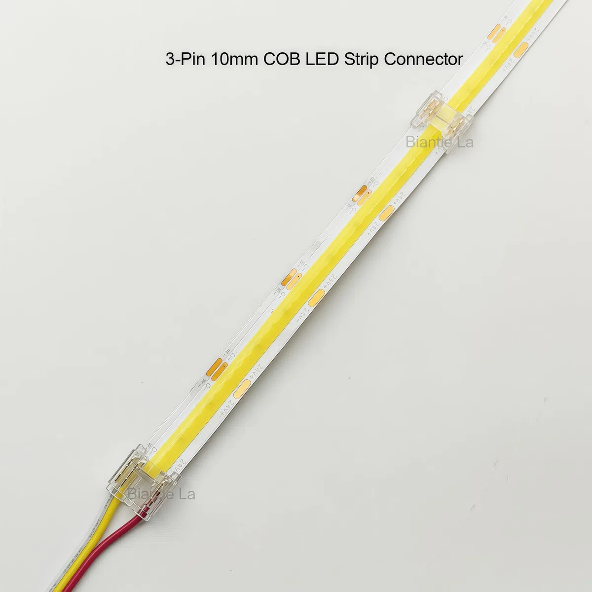 Kit di connettori per striscia LED COB a 3 pin, 10 mm, per giunti da striscia a filo e striscia a striscia su strisce LED CCT COB (confezione da 25)