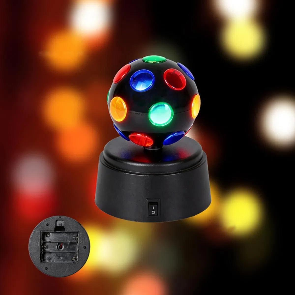 Generico Palla disco LED | Luce d'ambiente LED portatile a batteria - Lampada decorativa a disco,per feste, discoteche, bar, karaoke, casa, uso interno/esterno, compleanni, matrimoni, Natale