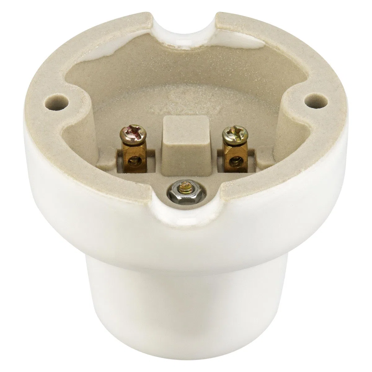 Confezione da 2, lampada da superficie in porcellana E27, smalto bianco