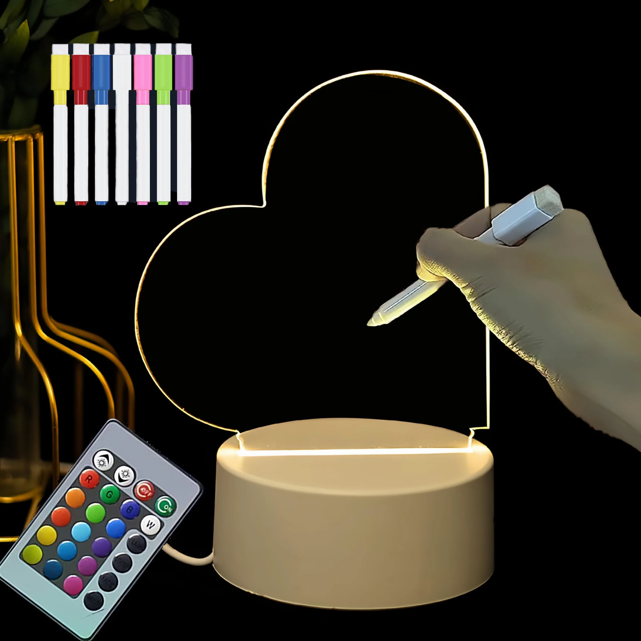 LELYFIT Luce Notturna Fai da Te Personalizzata a 16 Colori con Telecomando, Luce Notturna Cancellabile, Regali Personalizzati per Genitori, Amici e Bambini
