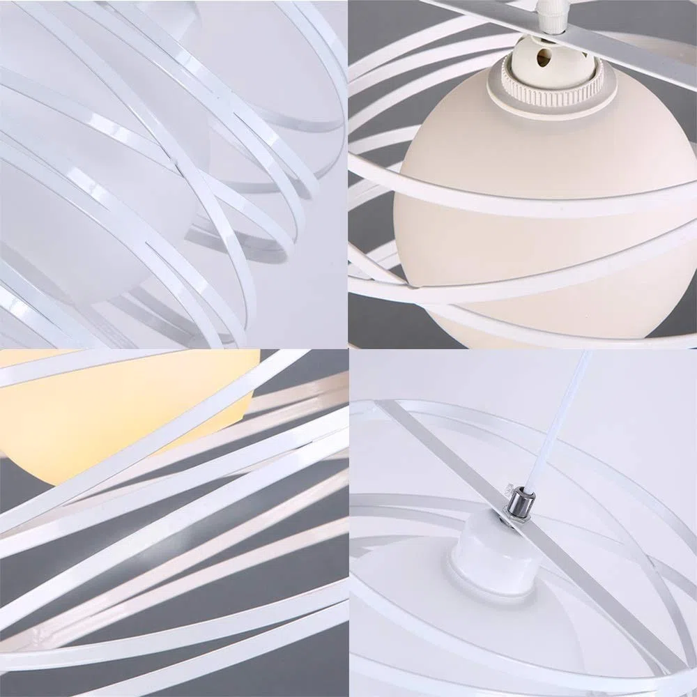 Universo Lampadario moderno a sospensione a fasce intrecciate, in ferro verniciato finish opaco - Attacco 1xE27, Potenza max 1x60 W, dim. 33x22 cm, lunghezza filo 100 cm