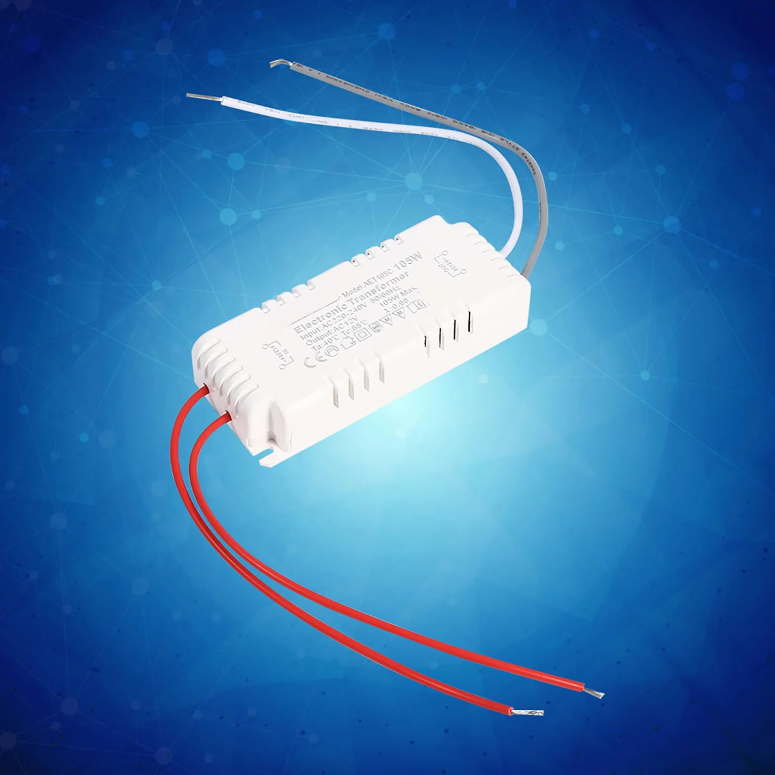 SEAFRONT Trasformatore 220V 12V Lampada Alogeno a Bassa Tensione con Potenza Massima di 105 W, Alimentatore per Lampade Alogene al Quarzo da 12 V, Trasformatore Alogeno da 220-240 V a 12 V 105w