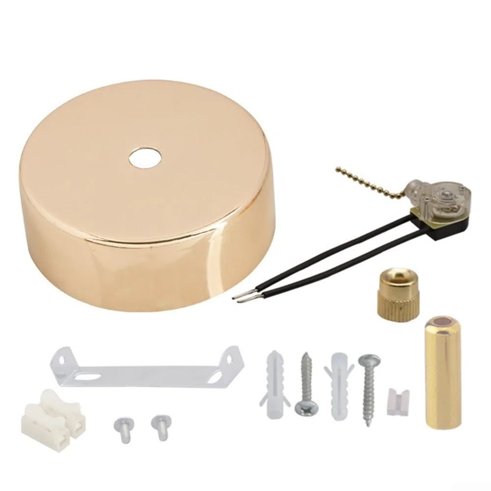 Interruttore a corda per la luce, interruttore per il soffitto del bagno, con catena estesa da 150 cm, per bagno (oro)