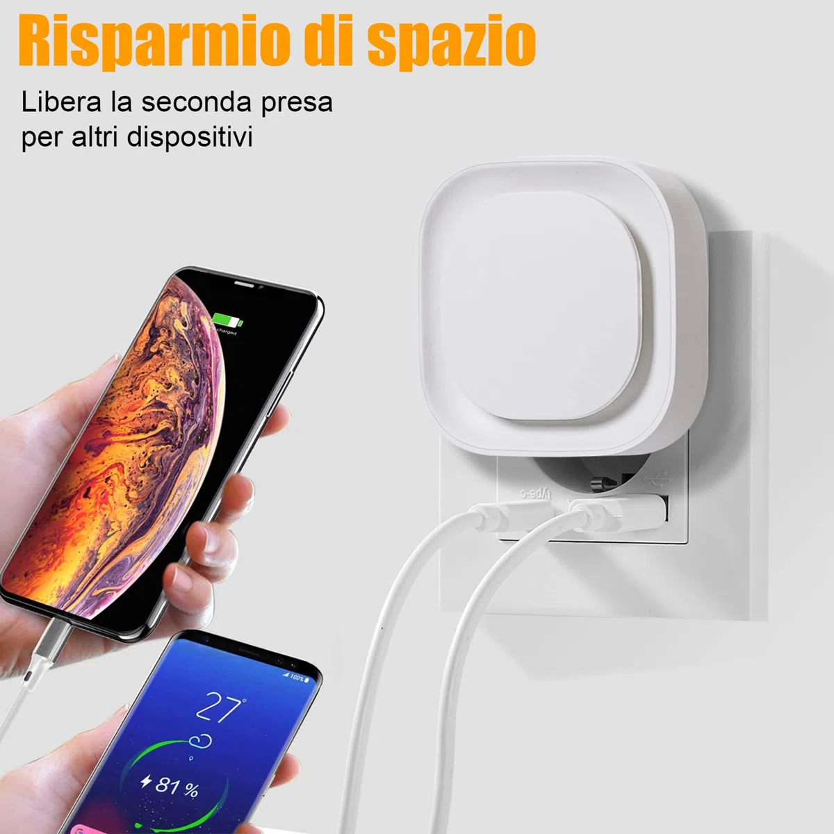 YUNLEX Presa di Luce Notturna con Sensore Crepuscolare, 3 livelli di luminosità regolabile per Camera dei Bambini, Bagno, Corridoio, Cucina, Scale, Bianco caldo